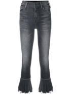 Mother Flare Hem Jeans - Grey