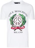 Love Moschino Peace Print T-shirt - White