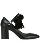 No21 Pom Pom Detailed Mary Jane Pumps - Black