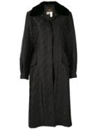Fendi Pre-owned Ff Motif Printed Coat - Black