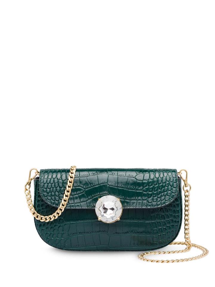 Miu Miu Crocodile Effect Mini Bag - Green