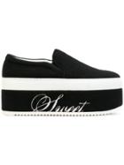 Joshua Sanders Embroidered Platform Shoes - Black