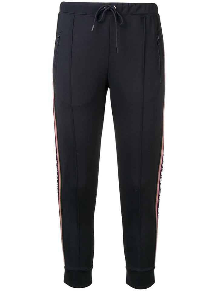Être Cécile Logo Tape Cropped Track Pants - Blue