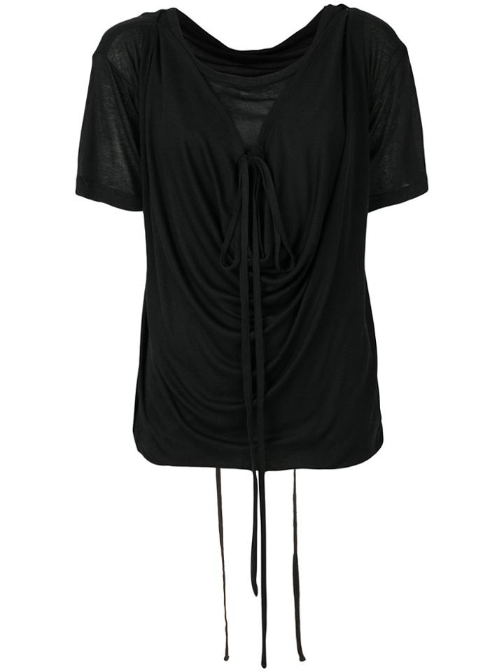 Ann Demeulemeester Draped Layer Blouse - Black