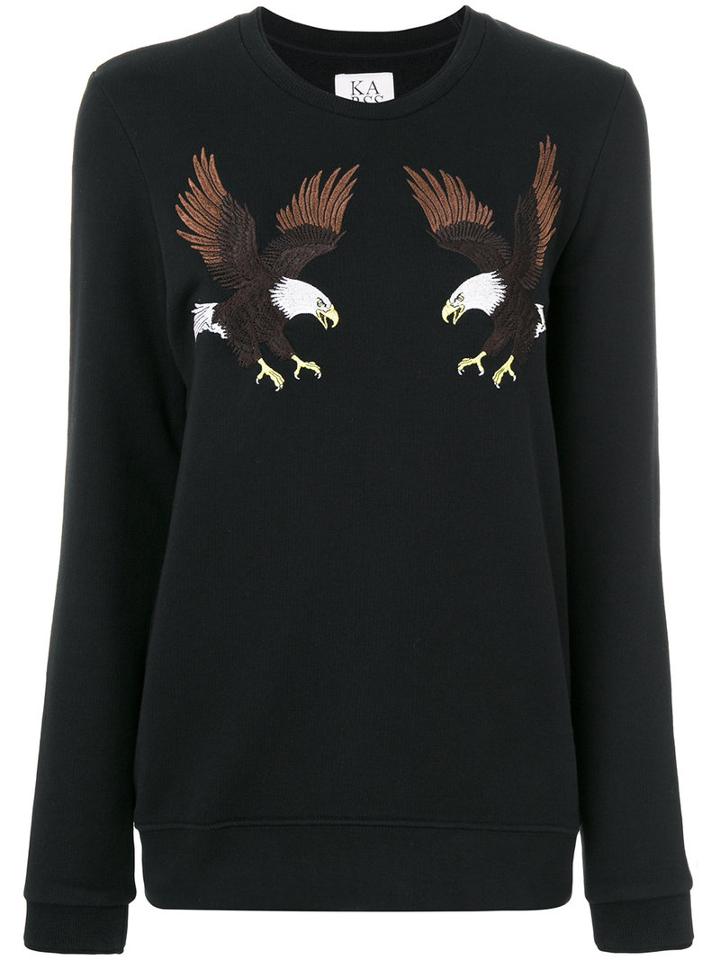 Zoe Karssen - Eagles Patch Longsleeved T-shirt - Women - Cotton/polyester - M, Black, Cotton/polyester