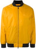 Stussy Zipped Bomber Jacket, Men's, Size: Large, Yellow/orange, Nylon