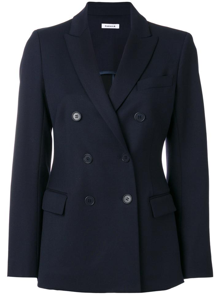P.a.r.o.s.h. Classic Fitted Blazer - Blue