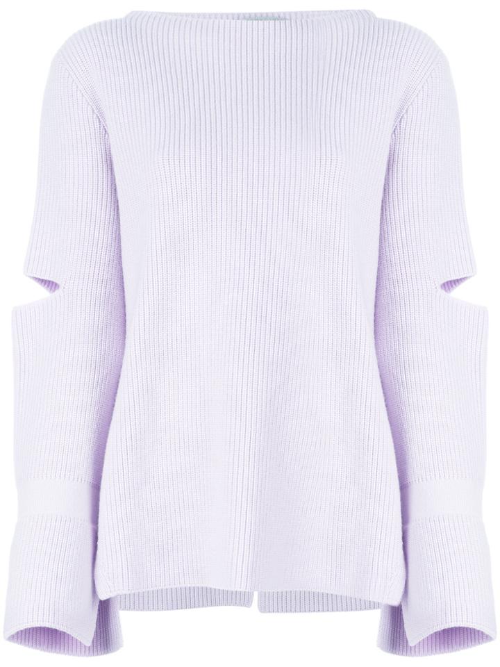 Stella Mccartney Cut-out Detail Jumper - Pink & Purple