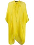 Haider Ackermann Asymmetric Sheer Blouse - Yellow