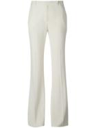 Alexander Mcqueen - Bootcut Trousers - Women - Silk/acetate/rayon - 46, White, Silk/acetate/rayon