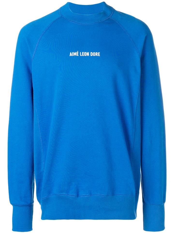 Aimé Leon Dore Logo Embroidered Sweatshirt - Blue