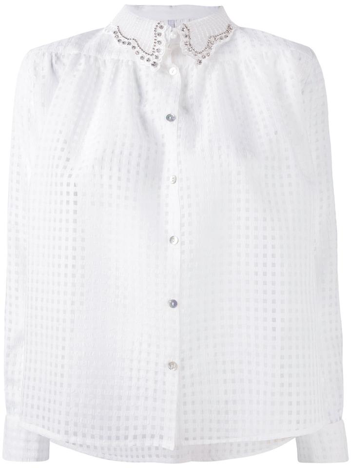 Alcoolique - 'natia' Blouse - Women - Cotton - M, White, Cotton