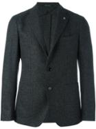 Tagliatore Tweed Blazer, Men's, Size: 58, Grey, Cotton/cupro/cashmere/virgin Wool