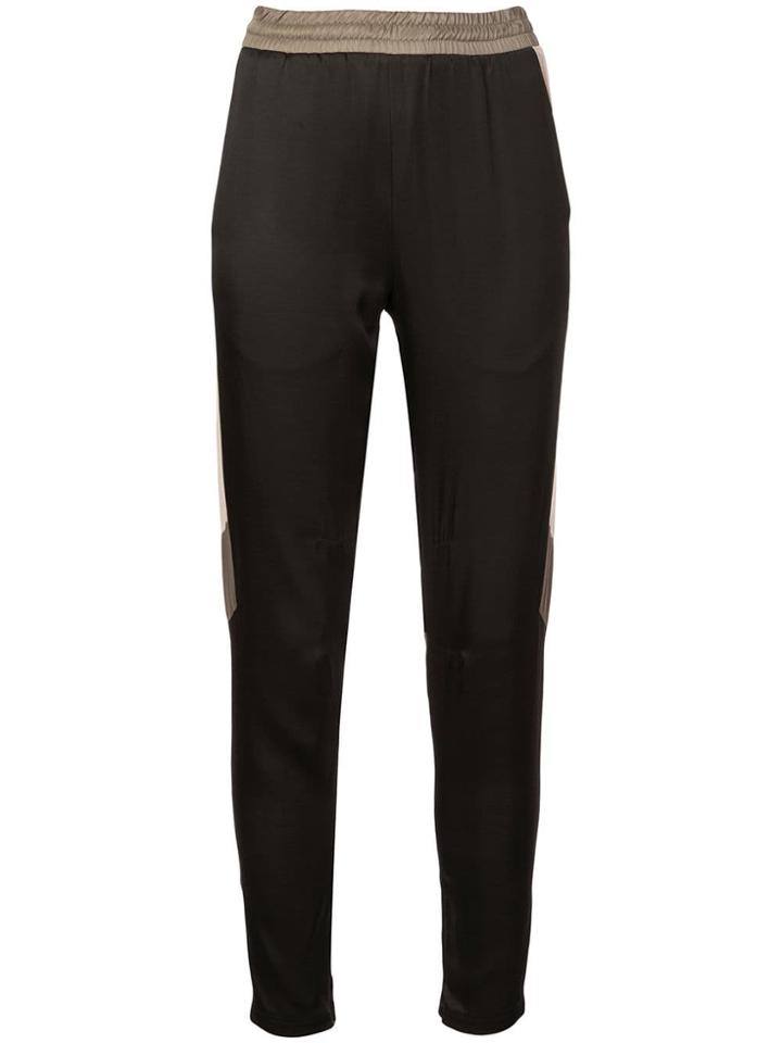 Koché Colour-block Fitted Trousers - Black