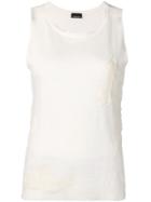 Ermanno Ermanno Lace Patch Tank Top - White