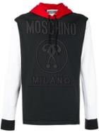 Moschino Poplin Sleeve Hoodie, Men's, Size: 48, Black, Cotton