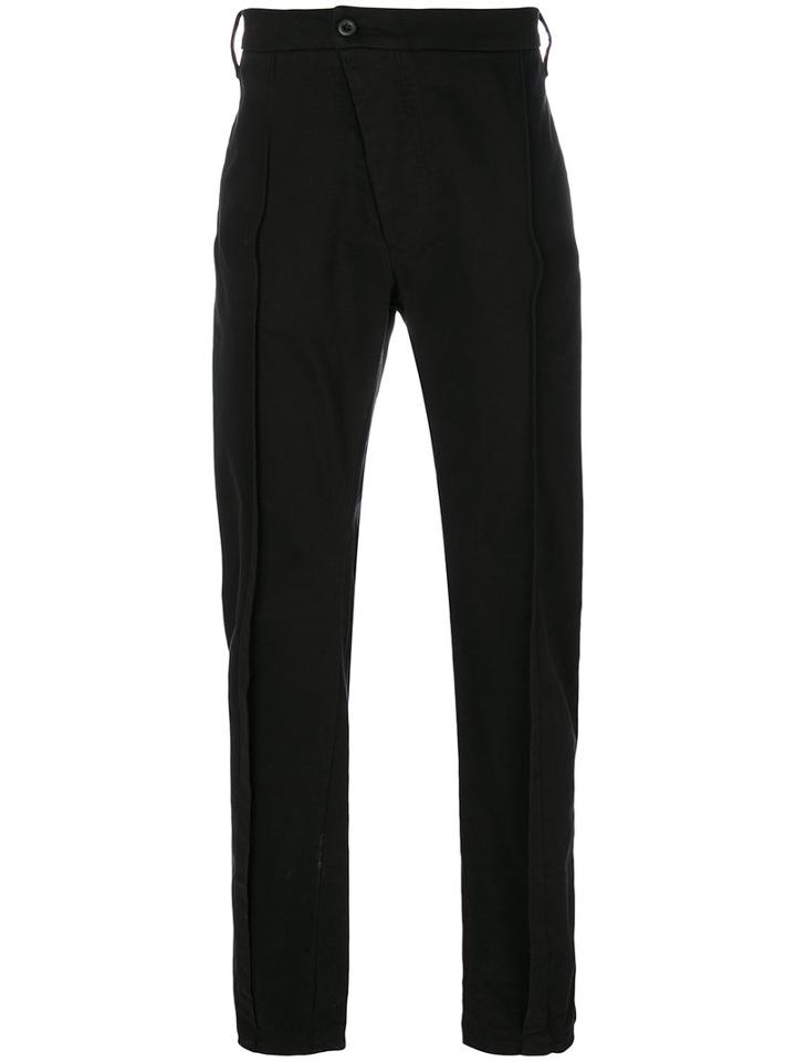 Lost & Found Rooms - Dislocated Fastening Slim-fit Trousers - Men - Cotton/spandex/elastane - S, Black, Cotton/spandex/elastane