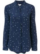 Ines De La Fressange Embroidered Fitted Shirt - Blue