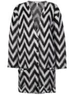 Loewe Chevron Stripe Oversize Cardigan - Black