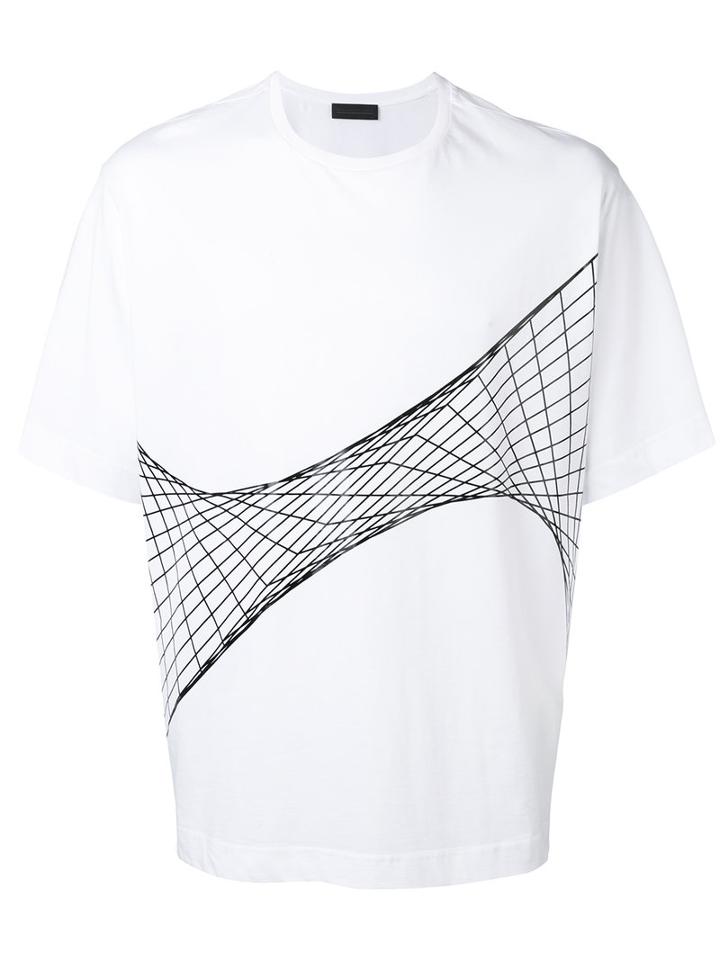 Diesel Black Gold Net Print T-shirt, Men's, Size: Large, White, Cotton