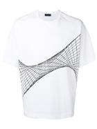 Diesel Black Gold Net Print T-shirt, Men's, Size: Large, White, Cotton