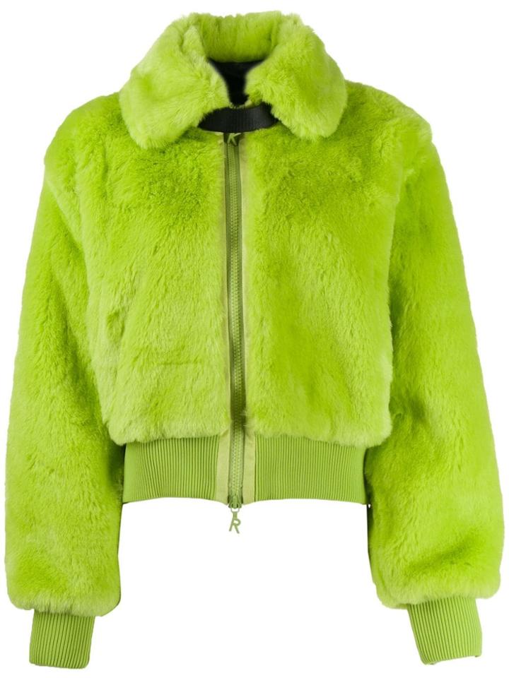 Kirin Faux Fur Bomber Jacket - Green