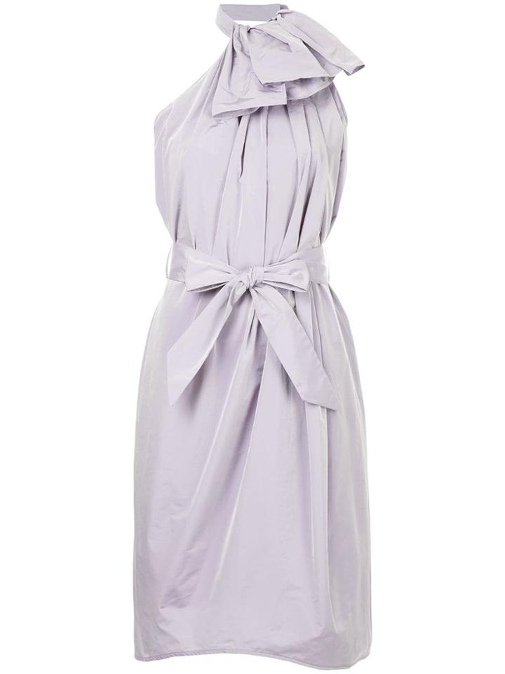 Martin Grant Halterneck Ruffled Dress - Purple