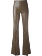 By Malene Birger 'rhise' Flared Trousers, Women's, Size: 34, Brown, Calf Leather
