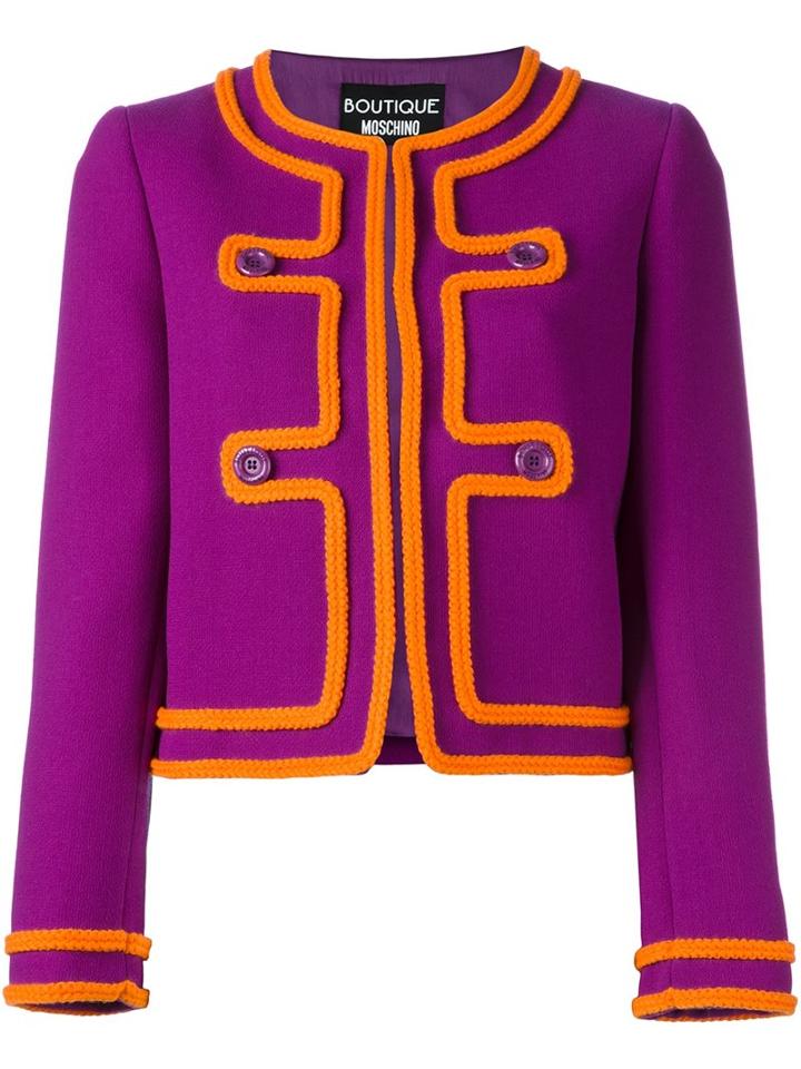 Boutique Moschino Contrast Trim Fitted Jacket