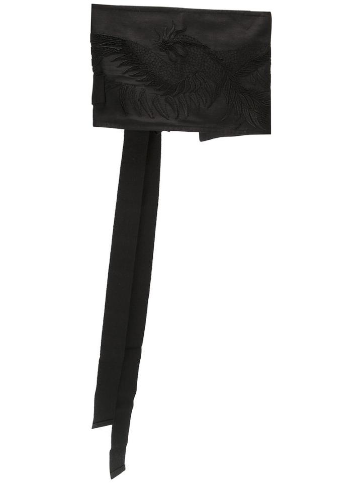 Ann Demeulemeester Tyson Body Belt, Men's, Black, Cotton/silk