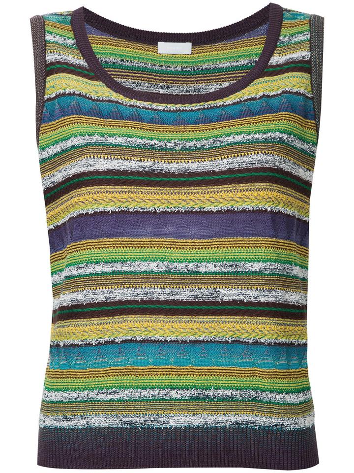 Knit Striped Top - Women - Cotton - 38, Cotton, Estnation