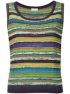 Knit Striped Top - Women - Cotton - 38, Cotton, Estnation