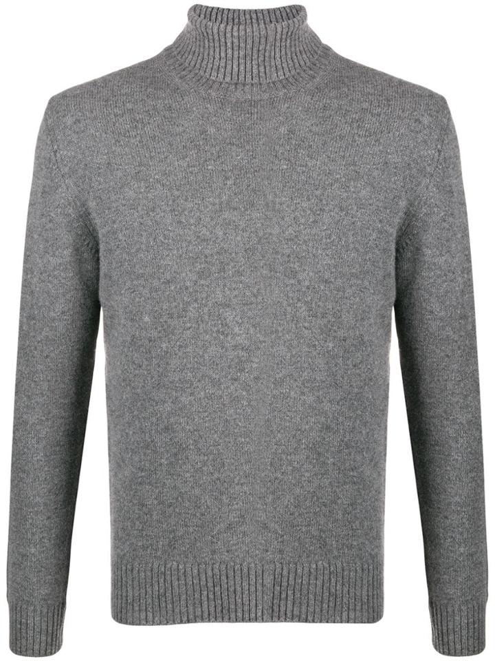 Borrelli Turtleneck Relaxed-fit Jumper - Grey