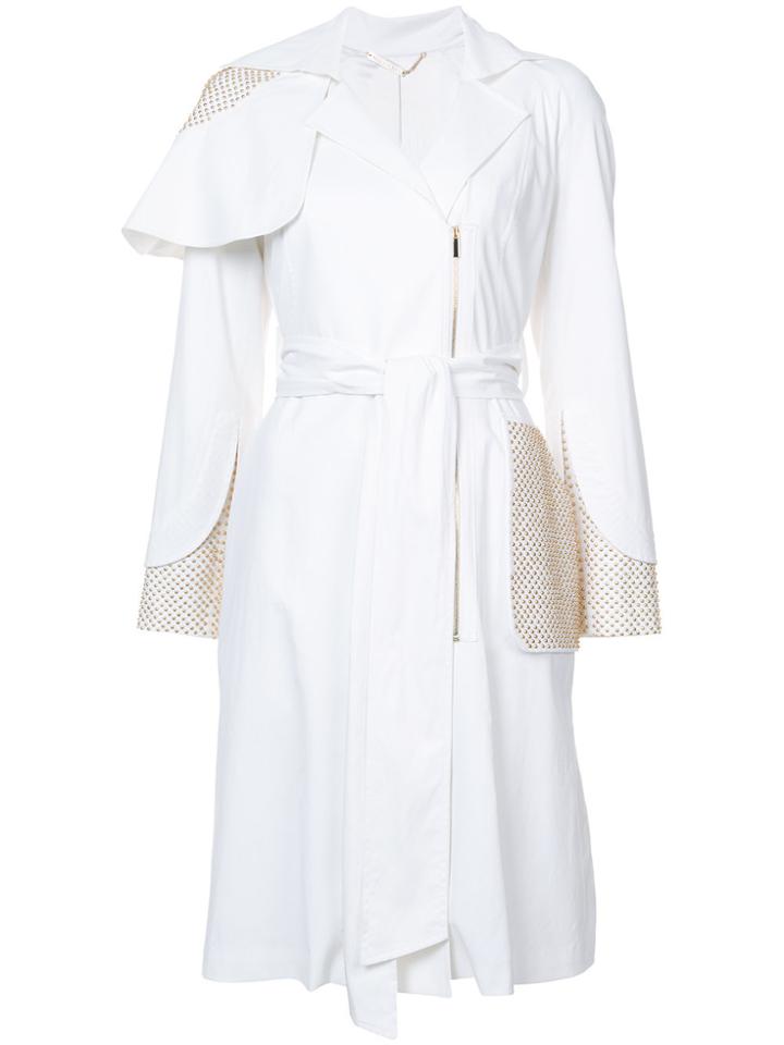 Thomas Wylde Cobra Lily Trench Coat - White