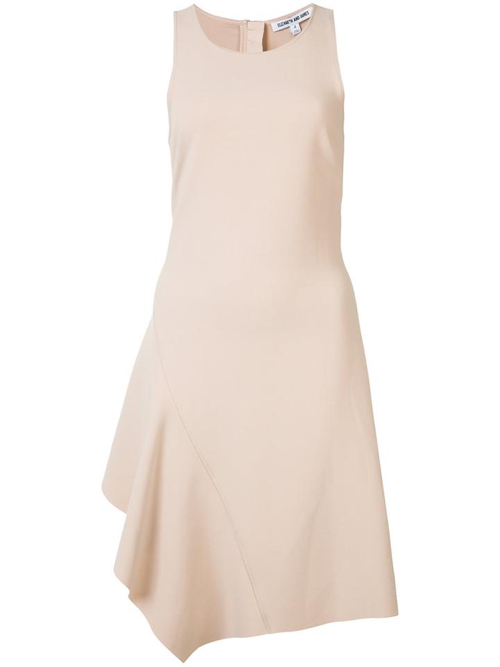 Elizabeth And James Flared Mini Dress, Women's, Size: 8, Nude/neutrals, Polyester/spandex/elastane/rayon