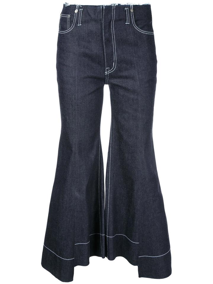 Irene - Cropped Denim Trousers - Women - Cotton - 36, Blue, Cotton