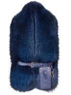 Fendi Maxi Belt Detailed Stole - Blue