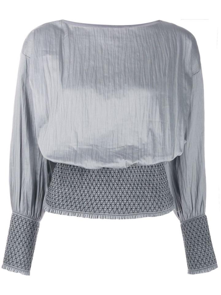 Toteme Orsaria Ruched Waist Top - Grey