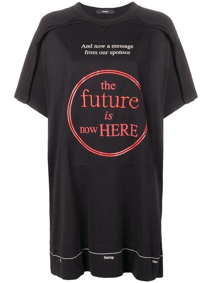 Diesel The Future Is Here Oversized T-shirt - Black