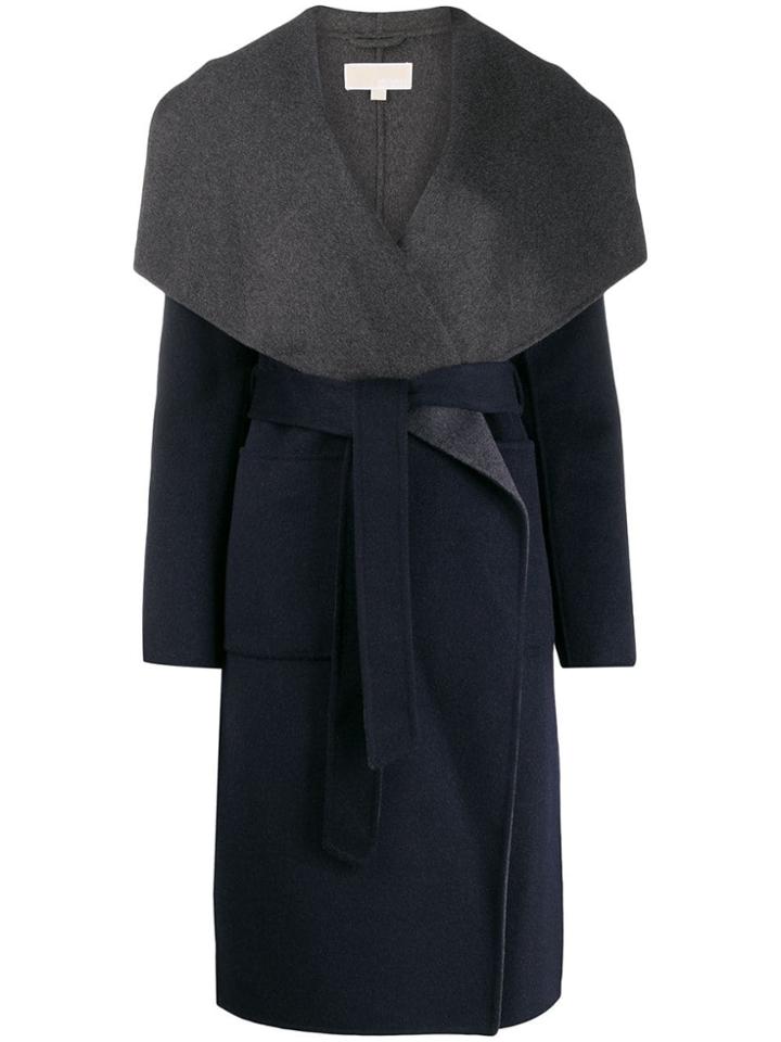 Michael Michael Kors Shawl Collar Coat - Blue
