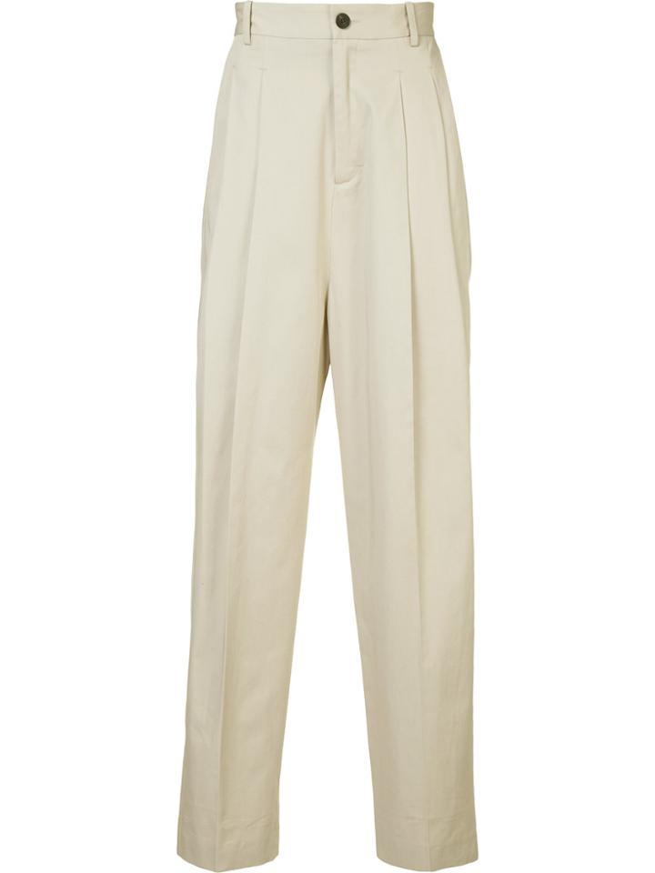 Icosae Pleated Front Trousers - Nude & Neutrals