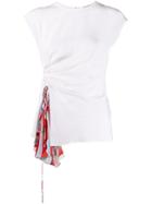 Emilio Pucci Sleeveless Ruched Drape Top - White