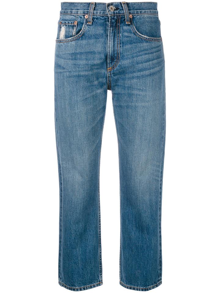 Rag & Bone /jean - Cropped Jeans - Women - Cotton - 29, Blue, Cotton