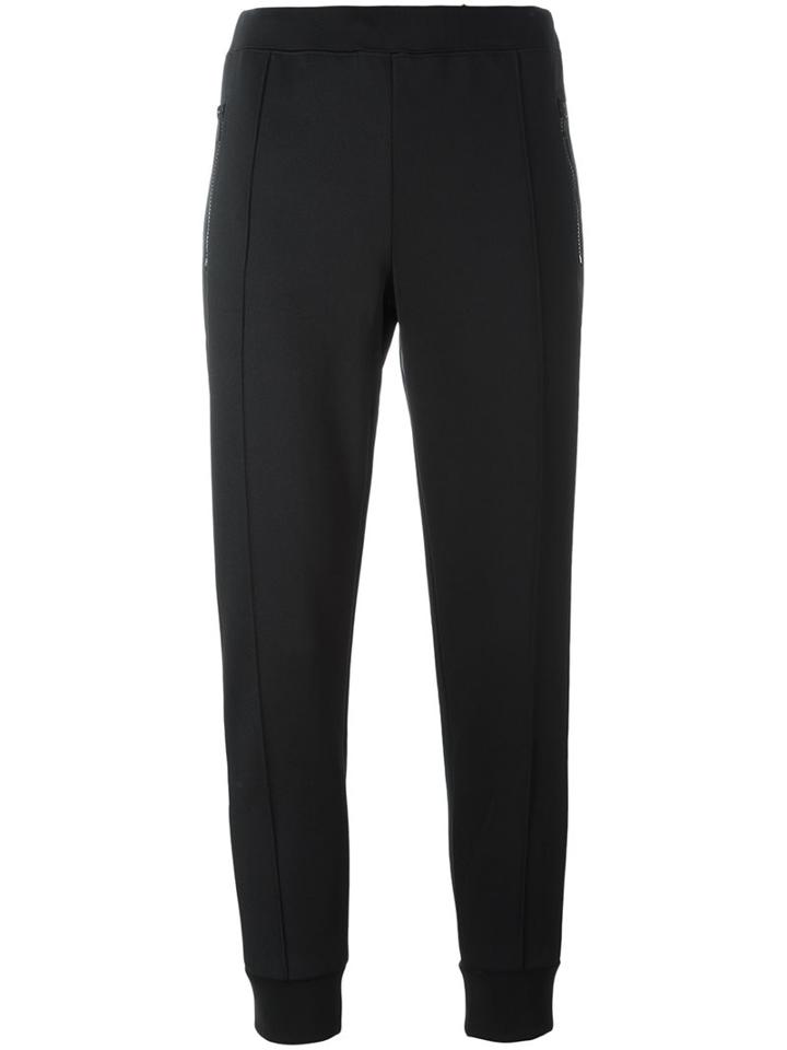 Être Cécile Lateral Striped Cropped Trousers, Women's, Size: Medium, Black, Polyester/spandex/elastane