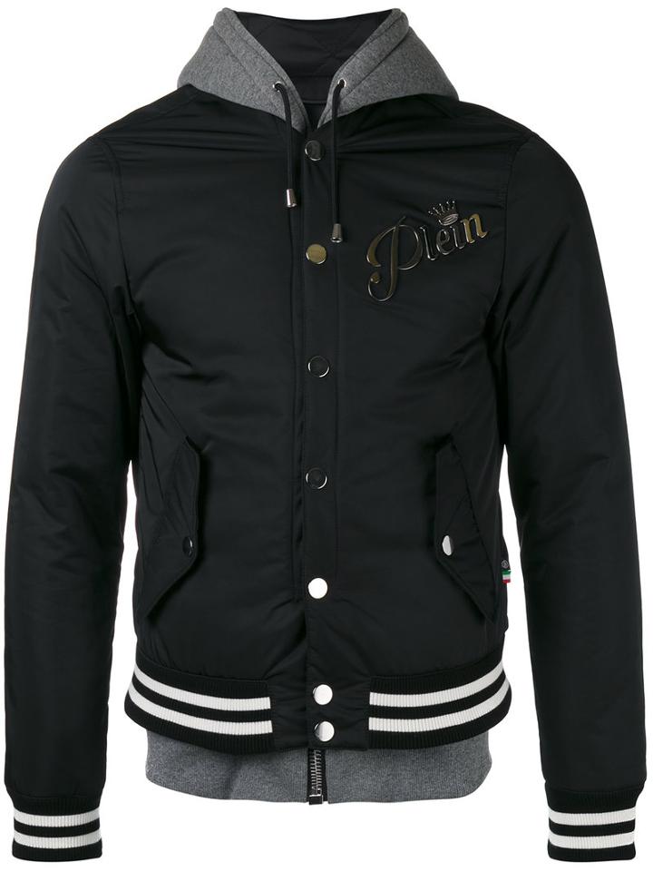 Philipp Plein Giubbotto My Skull Jacket, Men's, Size: Xl, Black, Cotton/polyacrylic/polyamide/polyester