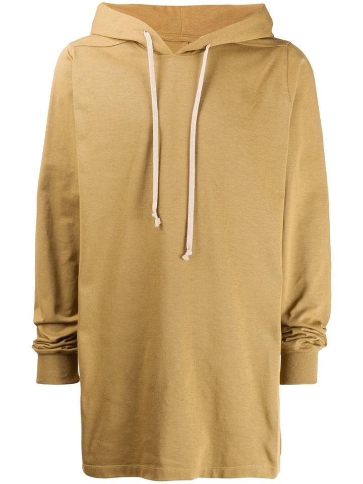 Rick Owens Longline Hoodie - Brown