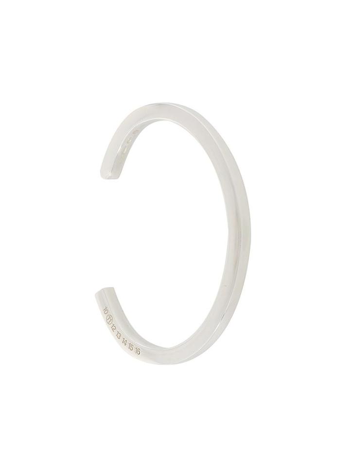 Maison Margiela Curved Bangle, Women's, Size: Large, Metallic