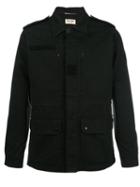 Saint Laurent Pocket Shirt Jacket, Men's, Size: 54, Black, Cotton/ramie