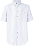 Armani Collezioni Striped Short Sleeve Shirt - Grey