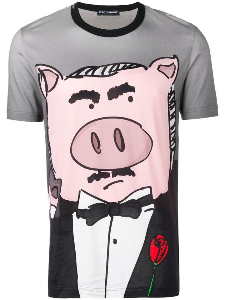 Dolce & Gabbana Sicily Pig T-shirt - Grey